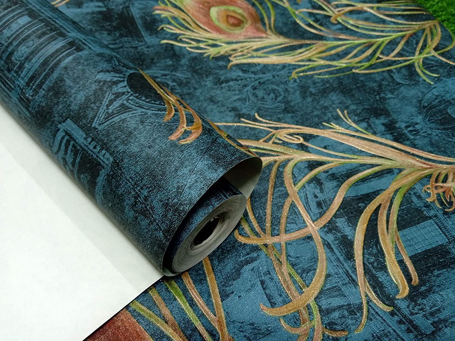 Peacock feather wallpaper