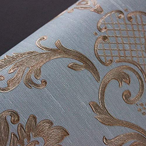 blue damask wallpaper