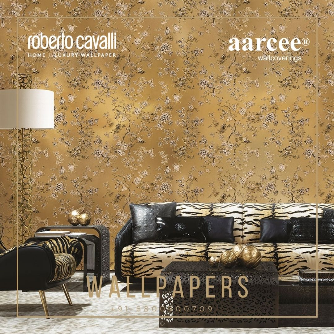 Golden Wallpapers | Roberto Cavalli Home Wallpapers | 8800900709